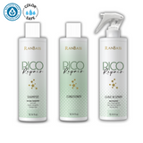 Rico Repair 3 Steps - Daily Maintenance Kit for Chemically Treated Hair, Strand Repair Line. Replenish Hair Mass, for Post-Bleaching and Hair Straightening (Shampoo 10.14 fl.oz + Conditioner 10.14 fl. oz + Leave-In 10.14 fl. oz). Sulfate-free & Color-safe