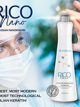 Rico Nano by Mutari 16.90fl.oz |  Brazilian Nanokeratin with NanoPlastia Technology | The Best Straightening & Smoothing Hair Treatment - Amino & Repair Complex - For All Hair Types |  Formaldehyde-Free  | 500ml/16.90fl.oz