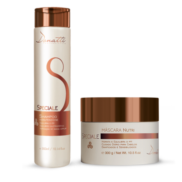 Set 2 Steps SPECIALE - Shampoo & Mask - restarts the fiber, restoring the hair's original properties