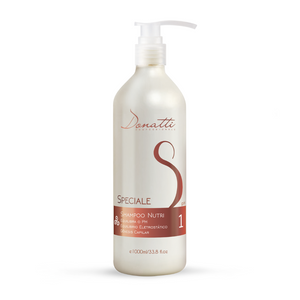 SPECIALE NUTRI SHAMPOO • STEP 1 • 1000ml/33fl oz - Developed for cleaning hair fibers sensitized and damaged by thermal and chemical processes.