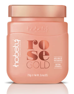 Rose Gold Conditioner Mask - 750g / 26.46oz - For brittle hair that needs growth and resistance. WITH BIOTIN.