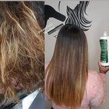 Hair Volume Reducer R-BTX40 Ranbass 17oz + Shampoo Clarifying 17oz - Hair with shine, nutrition, repair, softness and  frizz control.