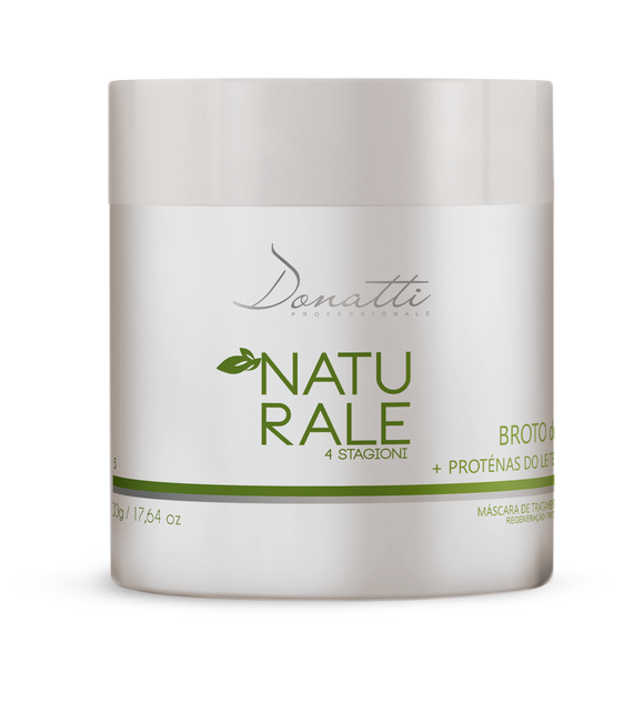 Conditioner Naturale Bamboo Sprout, Milk Proteins and Aloe Vera/ 500g / 17oz - For chemically treated and dehydrated hair. Ideal for restoring and recovering the hair fiber, promoting luminosity and flexibility.